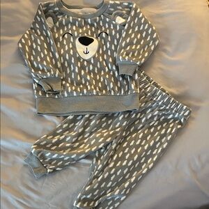 George Gray Bear Face Kids Pajama Set